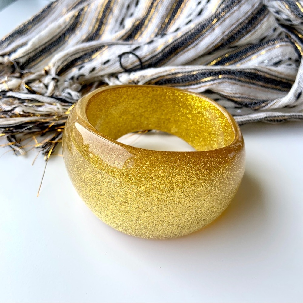 🛍️ Bundle sale! Gold glitter chunky bangle bracelet